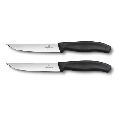 2 Couteaux à steak Victorinox lame 12cm manche noir