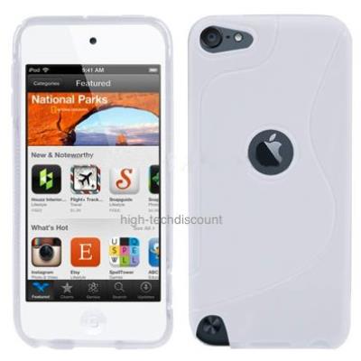 Housse etui coque silicone gel BLANC pour Apple iPod Touch 5 5G + film ecran