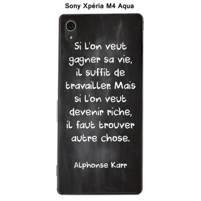 Coque Sony Xpéria M4 Aqua - Citation tableau-17