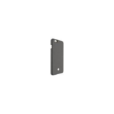 JustMobile Quattro Back - Achterzijde behuizing voor mobiele telefoon - robuust - echt leer, polycarbonaat - grijs - voor Apple iPhone 6s Plus