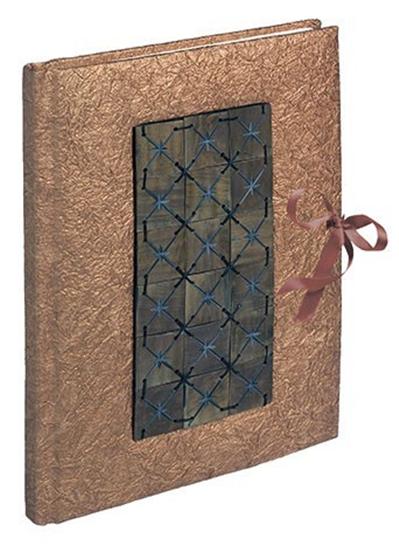 Carnet Exacompta Notes Mahogany Travers avec ruban tissu 14,8x21cm 100p ocre