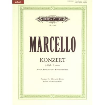 Partitions classique EDITION PETERS MARCELLO ALESSANDRO - OBOE CONCERTO IN D MINOR - OBOE AND PIANO Hautbois