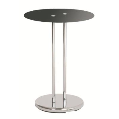 Haku möbel 33203 table basse d'appoint tube d'acier/verre trempé chromé/noir