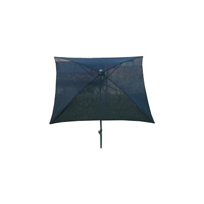 Parasol carré centré coloris noir, H 250cm x D 180 X 180/4 baleines -PEGANE-