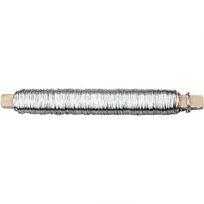 Creotime fil de fleur 50 m 0,5 mm argent 0,5 mm