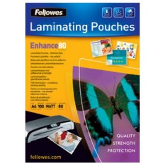 Fellowes - 250 pochettes de plastification A4 (216 x 303 mm) - 80