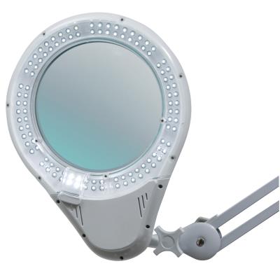 Lampe-loupe LED lentille 177 mm 5D avec étau et embase roulettes à 180,00€