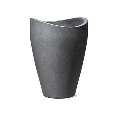 Scheurich 54265 254/40 Wave Globe High Pot De Fleurs Plastique Granit Noir 30 X 30 X 40 Cm