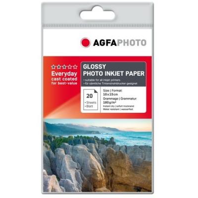 Agfaphoto everyday photo inkjet paper brillant 180 g 10x15 20 bl.