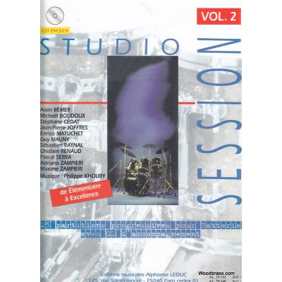 Méthodes et pédagogie LEDUC DIVERS AUTEURS - STUDIO SESSION 2 + CD Batterie