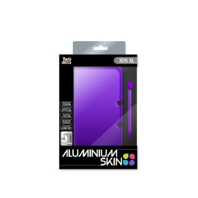 Skin protection aluminium + stylet - violet purple pour 3dsxl