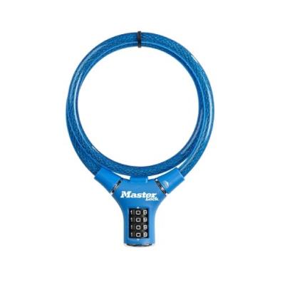 Master lock câble antivol bleu 0,90 m x ø 12 mm