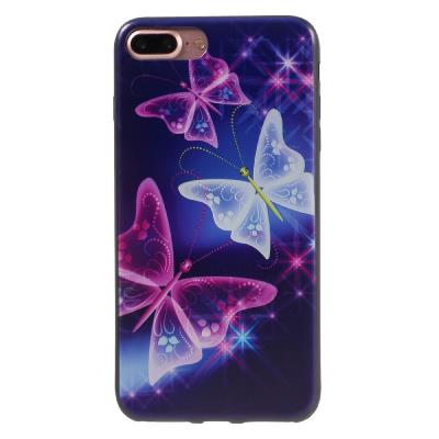 Coque en TPU Stylish Back pour iPhone 7 plus 5.5 pouces - translucide papillons