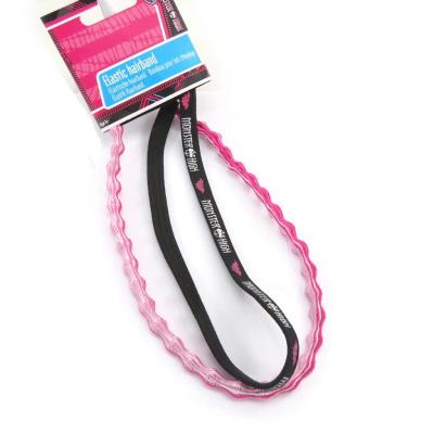 Set de 2 bandeaux 'Monster High' rose noir