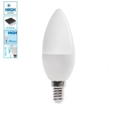 Ampoule LED E14 6,5W flamme équivalent 50W Blanc Chaud (3000K)