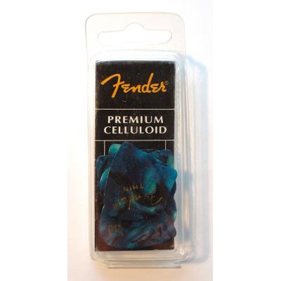 Accessoires guitares FENDER PACK DE 12 MEDIATORS FORME 351 PREMIUM OCEAN TURQUOISE THIN FIN Médiators