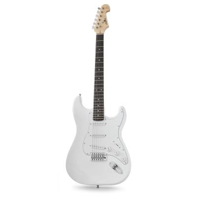 Chord CAL63 Guitare Electrique Blanche 6 Cordes Aulne Erable