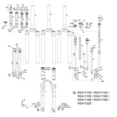 Rock shox r5411180 fourche blanc