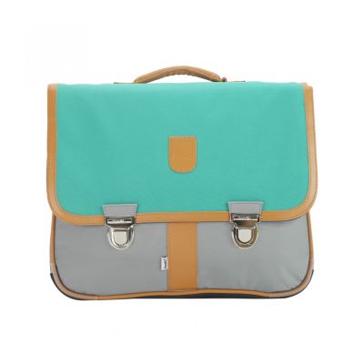 Cartable 39,5cm Miniséri Gris/Vert