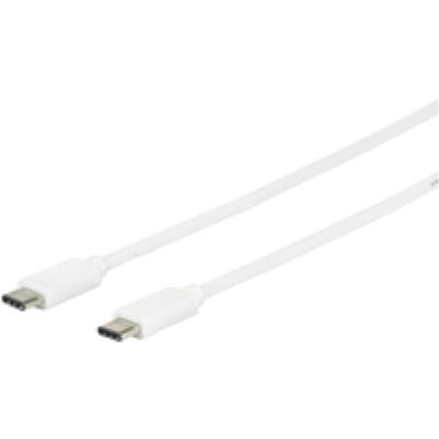 Usb 3.1 c-c cable 1m usb c male - male white estuff es84050-1m-white