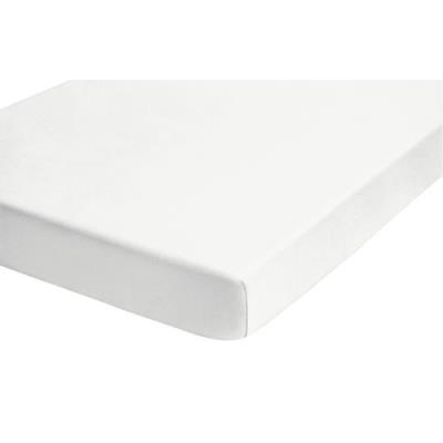 Castell 77113/001/040 drap housse en jersey stretch pour un lit simple blanc 90 x 190 cm à 100 x 200 cm