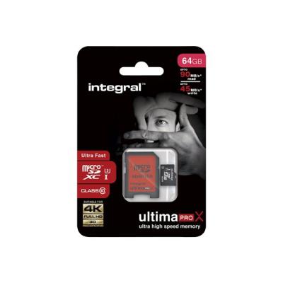 Integral UltimaPro X - carte mémoire flash - 64 Go - microSDXC UHS-I