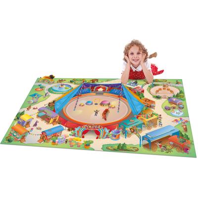 Tapis enfant jeu circuit CONNECTE CIRQUE Tapis Enfants par House Of Kids 100 x 150 cm