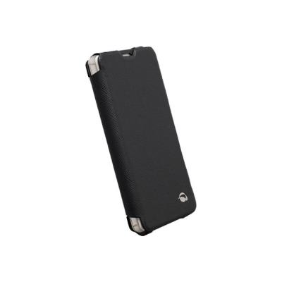 Krusell Malmö FlipCase - Protection à rabat pour téléphone portable - aspect en cuir - noir - pour Sony XPERIA Z3 Compact