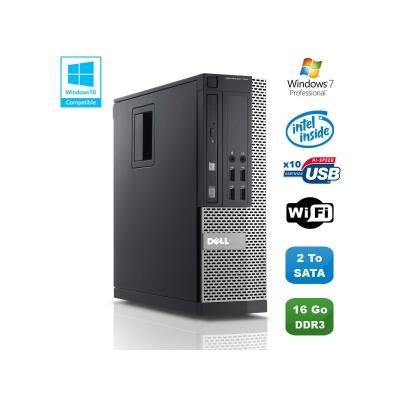 Pc dell optiplex 790 sff intel pentium g840 2.8ghz 16go ddr3 2to wifi win 7 pro