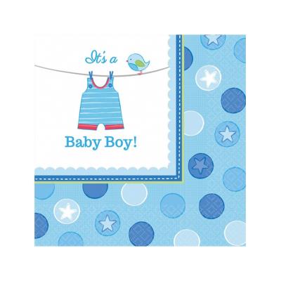 Serviettes Baby shower garçon (x16)