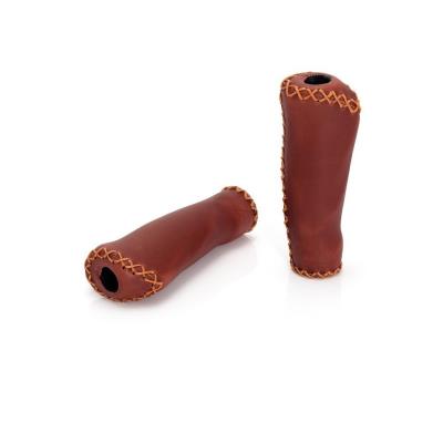 Poignées velo XLC Marron imitation cuir 2 Longues