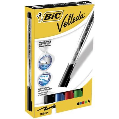 Marqueur pour tableau blanc Velleda Pocket pointe ogive 4.2mm assortis - Boite de 4