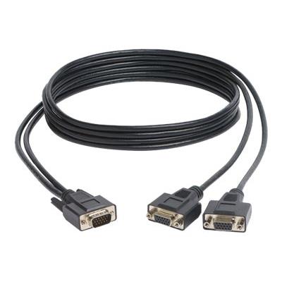 Tripp Lite 6ft VGA Monitor Y Splitter Cable High Resolution HD15 M/2xF 6' - répartiteur VGA - 1.83 m
