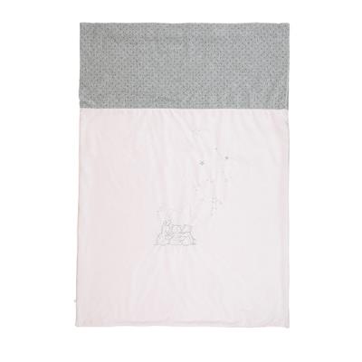 Couverture bébé veloudoux 100 x 140 cm poudre d'étoiles rose