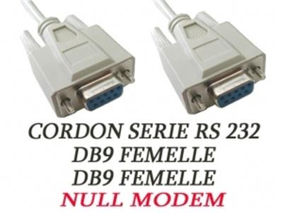 Cordon Serie Rs 232 1 5 M Cablage Null Modem Db9 Femelle Vers Db9 Femelle Nappes Et Autres Cables Achat Prix Fnac