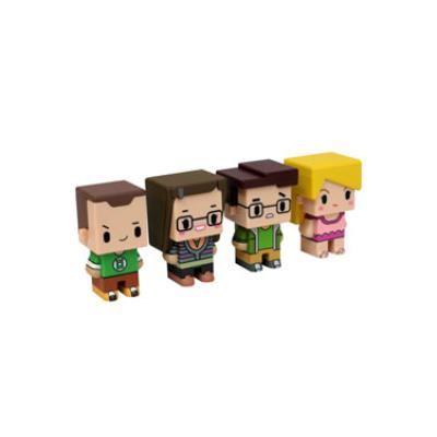 SD Toys - The Big Bang Theory pack 4 trading figurines Pixel Set 1 7 cm