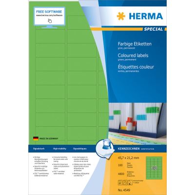 herma herma etiquette universelle special, 45,7 x 21,2 mm, vert noir
