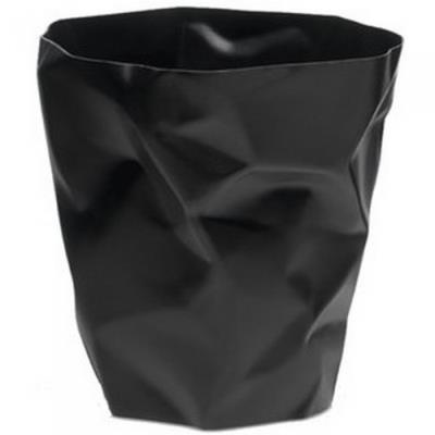 Pot À Crayons Noir Design Froissé Couleur Noir Matière Pvc
