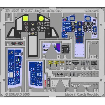 MAQUETTE F 15 C EAGLE INTERIORTAMI1/32 EDUARD 32532