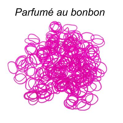 200 élastiques Loom - Fuchsia parfum bonbon - Loom