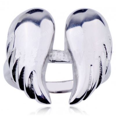 bague aile d'ange 12us en inox femme rockabilly rock punk glamour