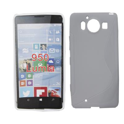 Etui Housse Coque Gel Vague S Nokia Lumia 950 - Blanc