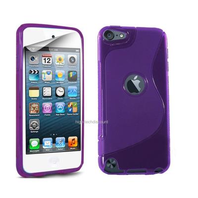 Housse etui coque silicone gel MAUVE pour Apple iPod Touch 5 5G + film ecran