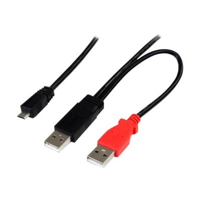 StarTech.com 3 ft USB Y Cable for External Hard Drive USB A to Micro B - USB-kabel - 91 cm