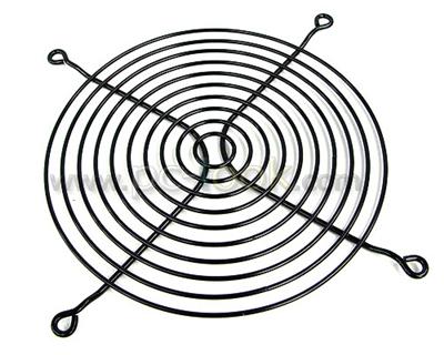 Grille de ventilation classique - 140mm - Noir