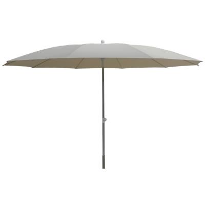 Parasol Rond centré coloris ecru, H 2.50/2.90m x 300 /10 baleines -PEGANE-