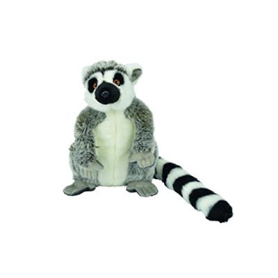 Nicotoy peluche lémurien assis avec beans 28 cm