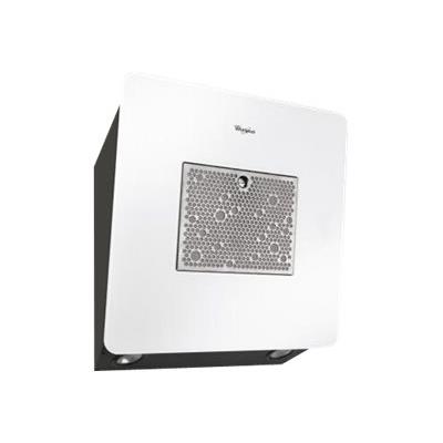 Whirlpool AKR 565 GWH - Hotte - hotte décorative - largeur : 55 cm - profondeur : 32.9 cm - evacuation & recyclage - Blanc verre