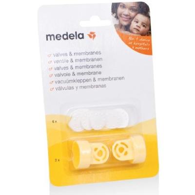 Medela kit 2 valves et 6 membranes pour tire lait jaune