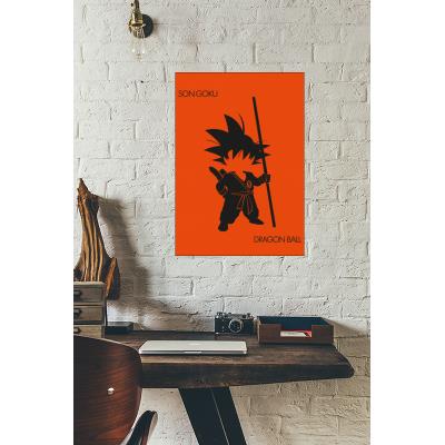 Cadre déco en plexiglas 21cm x 29.7cm épais. 3mm dragon ball son goku kid